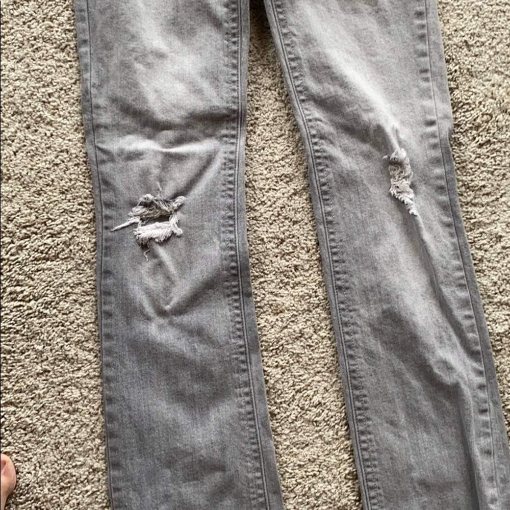 😍 Roxy Jeans- Gray Skinny Jeans: Size 3 Juniors - Picture 3 of 5